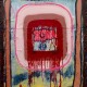 Id Icon Machine, 72" x 48", oil and vermiculite on canvas, 2016