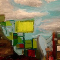 Moral Landscape #5, 18"x24", oil on canvas, 2004