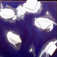 Icebergs, 24"x24", oil on canvases, 2004