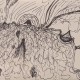 Untitled, 5"x8", pen on paper, 2024