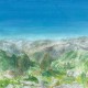 18. Looking North/Northeast Towards LeConte Canyon, The Palisades, and Black Divide from Windy Ridge,  11" x 14", pencil and gouache on paper, 2019